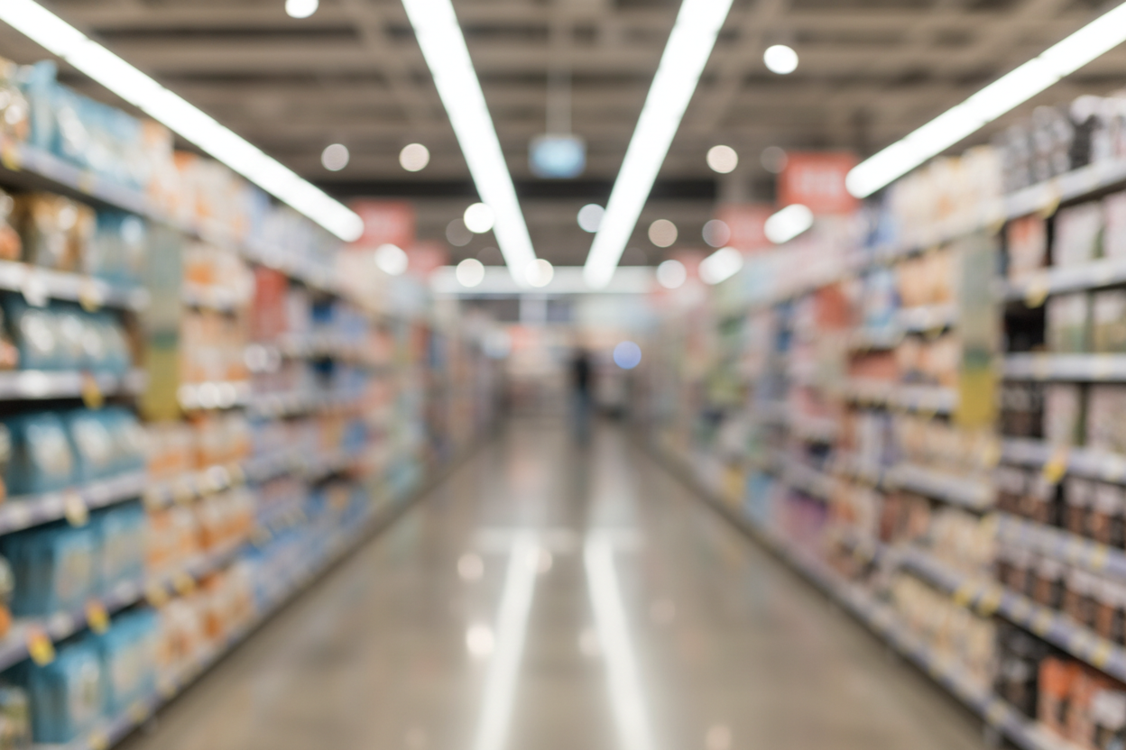 A blurred out shopping isle