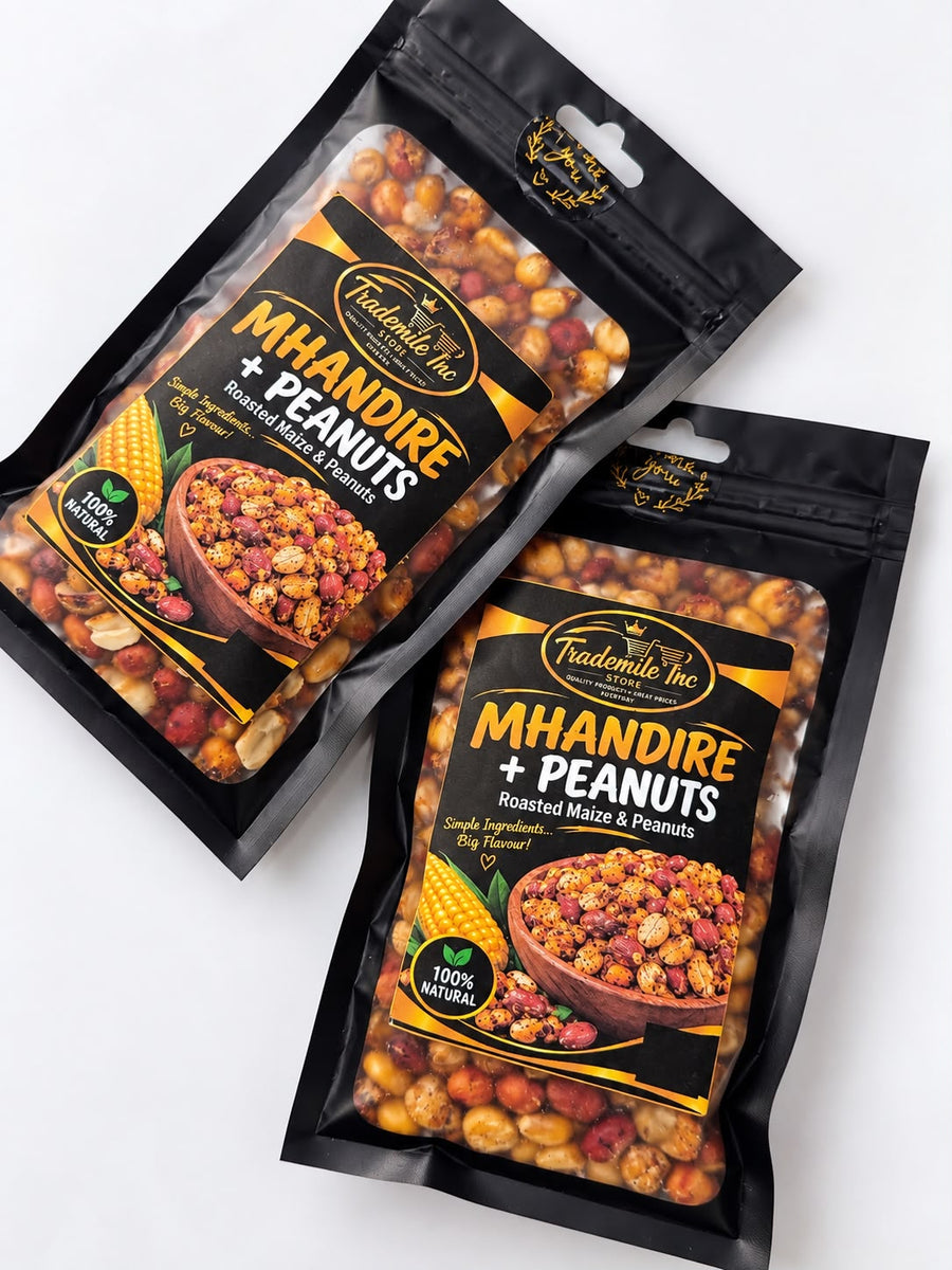 Trademile Mhandire + Peanuts roasted maize and peanuts snack bags