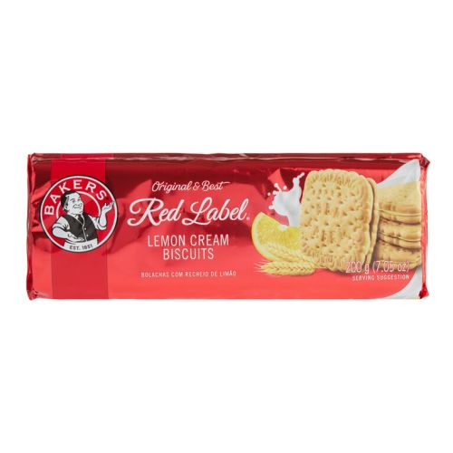 Bakers Red Label Lemon Cream Biscuits 200g